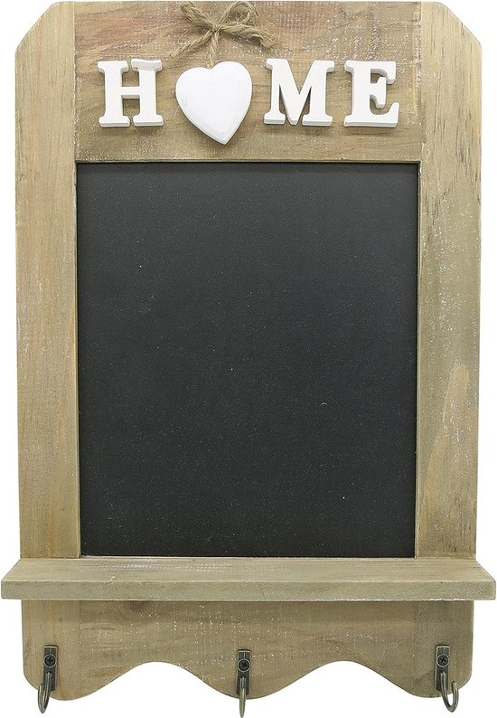 Tableau Noir Vintage Avec Crochets Et Étagère 33x22 Cm - Style Maison De Campagne