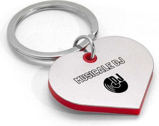 Akyol - musicale dj sleutelhanger hartvorm - Dj - familie vrienden - cadeau