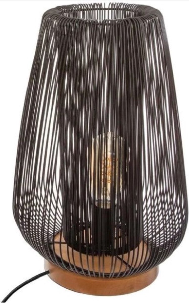 Tafellamp Noda - Zwart Metaaldraad - 40.5 cm