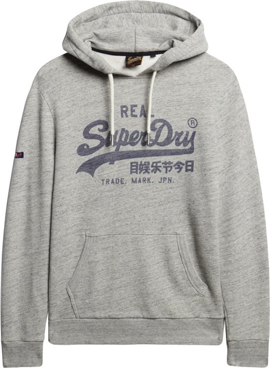 Superdry O-hals hoodie vintage logo grijs - 3XL
