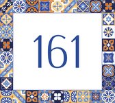 Huisnummerbord nummer 161 | Huisnummer 161 |Klassiek huisnummerbordje Dibond | Luxe huisnummerbord