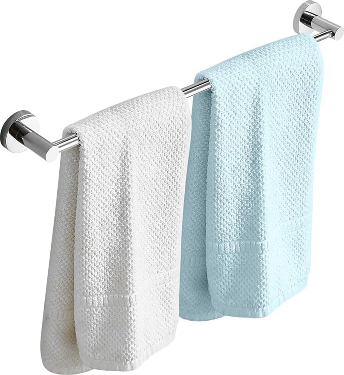 Intrekbaar handdoekenrek Verstelbaar handdoekenrek 43-72 cm roestvrij staal badkamerhanddoekrek Handdoekrek wandmontage met schroeven, chroom (enkel)