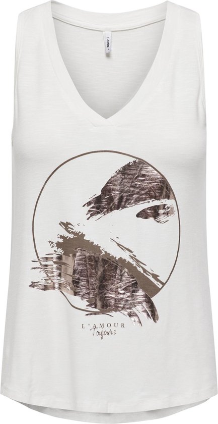 ONLY ONLLINNEA S/L ART TOP BOX JRS Dames T-shirt - Maat L