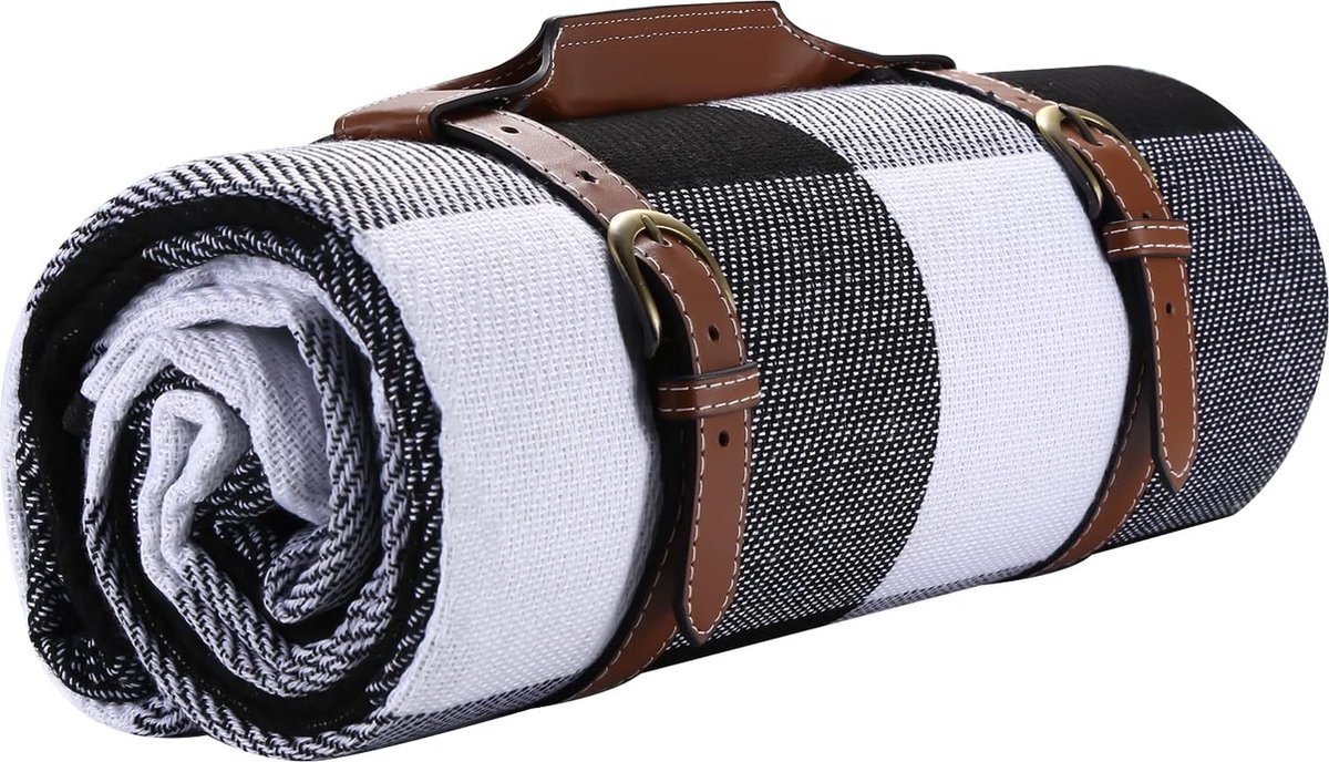 HOEL Picknickdeken 200x200 cm waterafstotend geïsoleerd - strandmat gevoerd XXL - picknickdeken - outdoor stranddeken voor picknick, camping strand - picknickdeken
