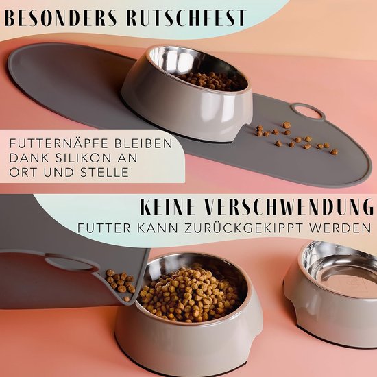 Cam - Smart Voerbak Kat - Plastic - Antraciet - 22x36x32 cm - 4 liter