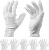 10 paar witte katoenen handschoenen, anti-zweet werk, etiquette kwaliteitscontrole katoenen handschoenen, verdikte versie (voor grote handen)