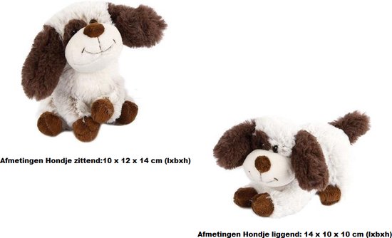 Take Me Home - Pluche Knuffel Hondje - Assorti ( 1 stuk) - U ontvangt een willekeurige versie !