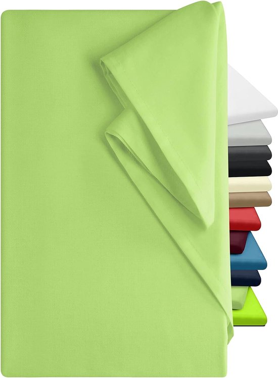 laken zonder elastiek - huishouddoek in vele kleuren en maten - 100% katoen, ca. 150 x 250 cm, groen