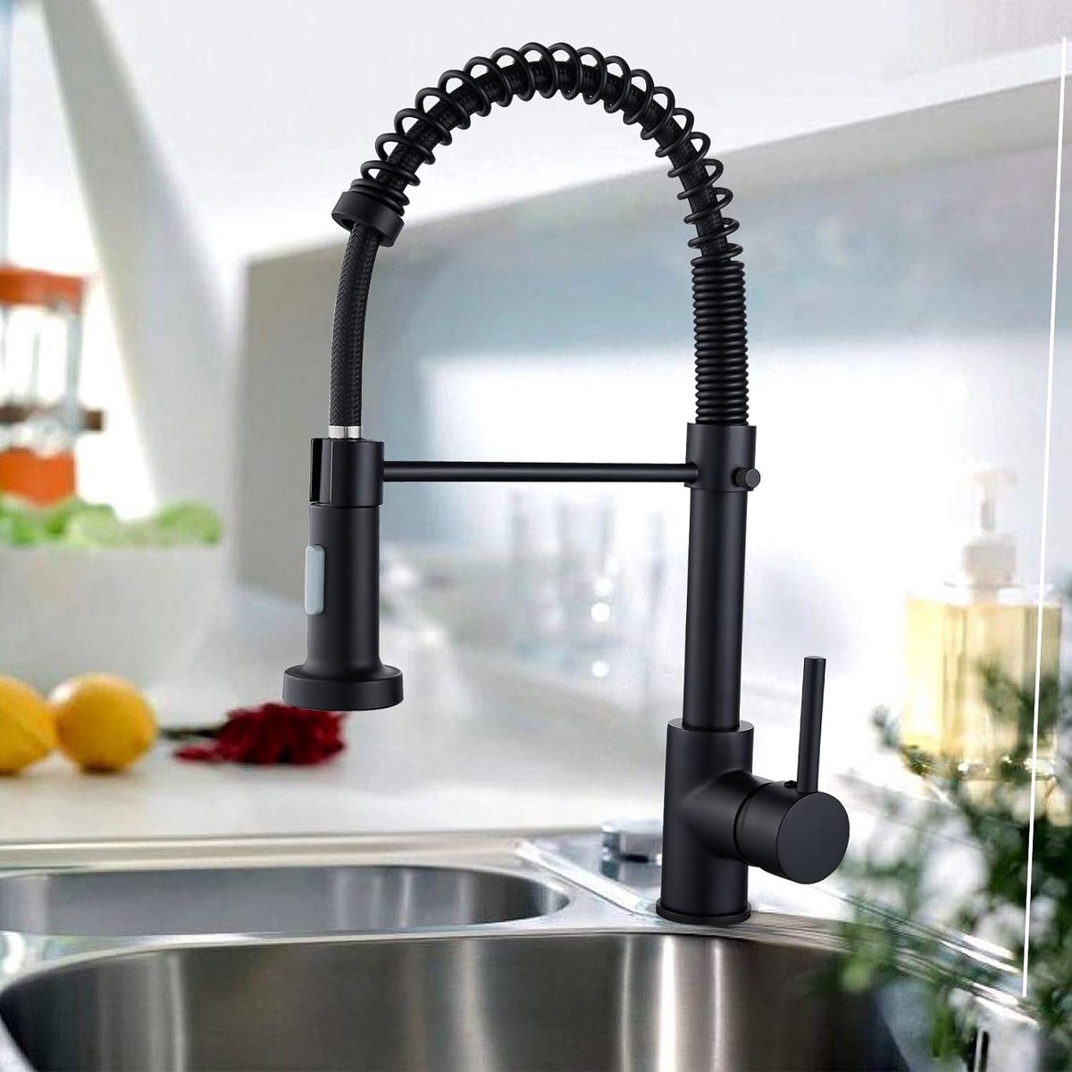 Mursche Kraan keuken keukenkraan zwart - uittrekbaar