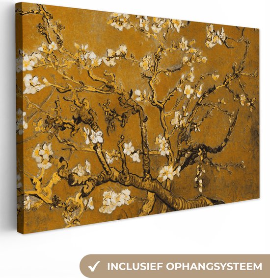 Peinture dorée - Vincent van Gogh - Fleur d'amandier - Or - Fleurs -  Décoration de