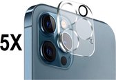 Screenz® - Camera lens protector geschikt voor iPhone 15 Pro / 15 Pro Max - Screenprotector - Beschermglas - Glasplaatje geschikt voor iPhone 15 Pro / iPhone 15 Pro Max - 5 stuks