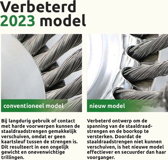 Universele Onkruidborstel - Nieuw - 20CM - Onkruidverwijderaar - Onkruidborstel bosmaaier - Voegenborstel - Upgraded Versie - Incl Adapterset - Grastrimmer - Gratis Tuin-Handschoenen van Universele — afbeelding 5