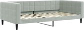 vidaXL - Slaapbank - 100x200 - cm - fluweel - lichtgrijs
