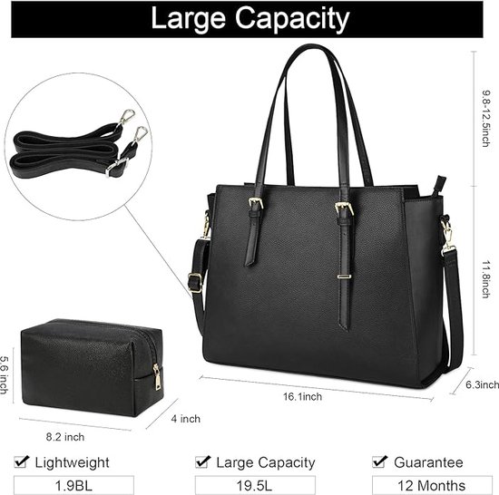 Sac à main femmes Shopper dames grand sac pour ordinateur portable 15.6  pouces sacs