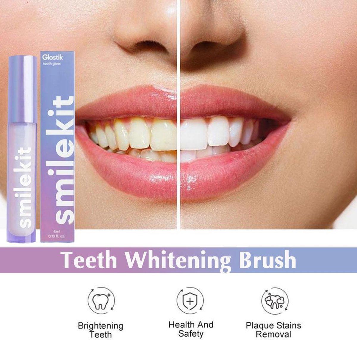 Tanden Gloss 4 ml - Tooth Gloss - Witte Tanden Voor Op De Foto - Smilekit - Tandenbleken - Gloskit Smilekit - Witte Tande a la minute