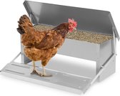 Distributeur de nourriture - Mangeoire à poulets - acier inoxydable - mangeoire automatique à volailles