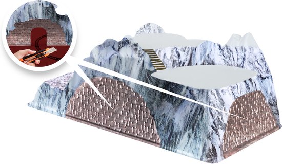 Basis Kerstdorp Trein tunnel 78x38 cm