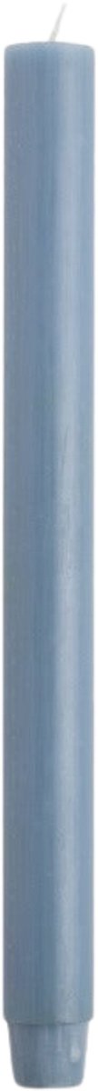 Rustik Lys - Lange, dikke dinerkaars 'Vigo' (Ø 2.6cm, 20 stuks, Nordic blauw)