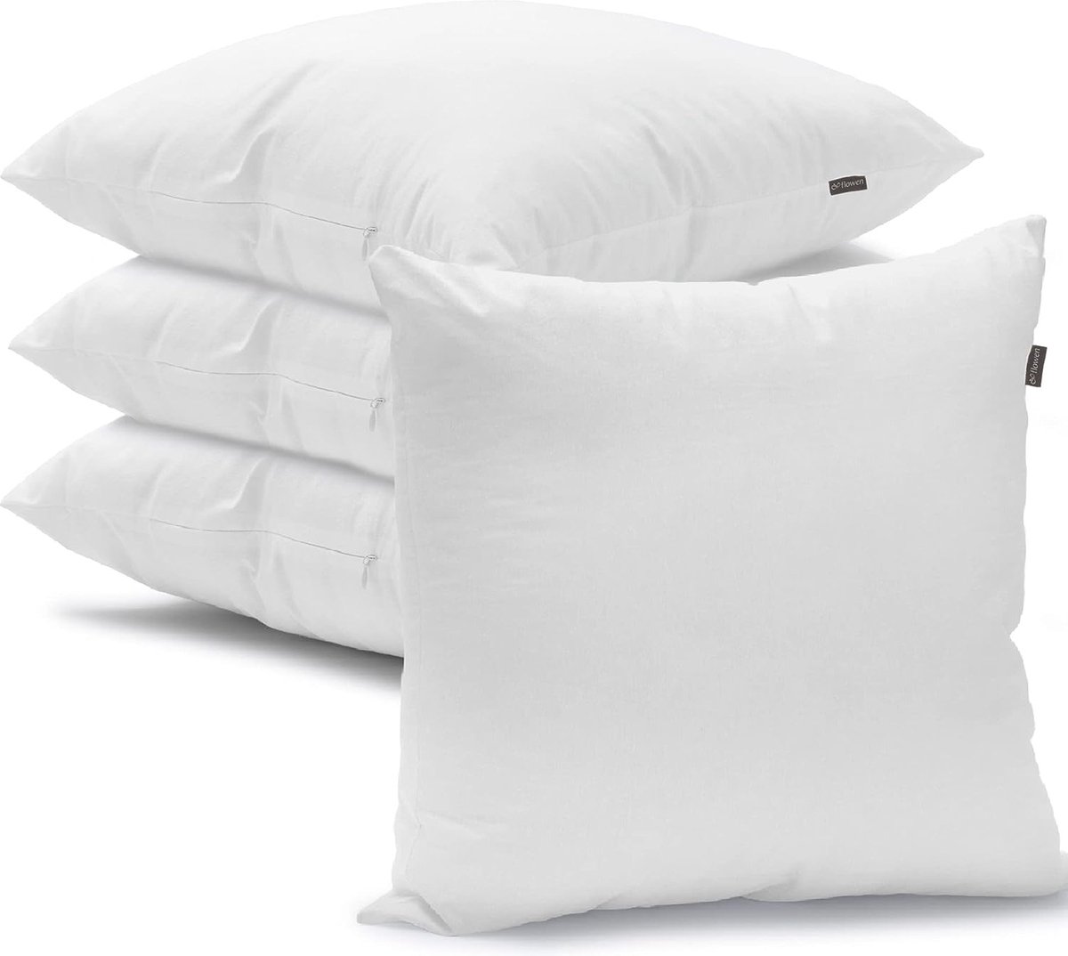 ZWJD Kussenhoes 40 x 40 Set van 4 Kussens Kussenhoes Decoratie Kussenhoes Outdoor Linnen Kussen voor Slaapkamer Sofa Stoel Bed Tuin 40 x 40 cm