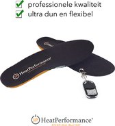 Verwarmde inlegzolen HeatPerformance® PRO - super dun - oplaadbaar - met afstandsbediening - 3 warmtestanden - 7 uur lang warme voeten - elektrische zolen - mt 45/47
