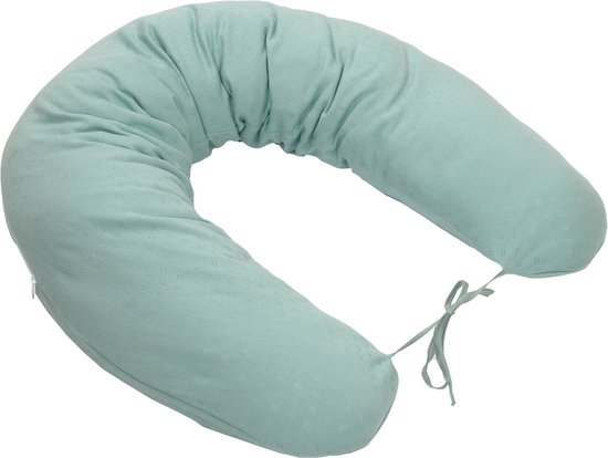 Voedingskussen - MamaLoes Voedingskussen - Ajour - Stone Green - 155 x 20 cm