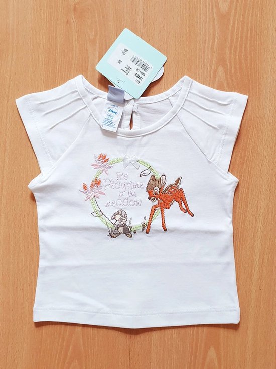 Disney Meisjes T-shirt Bambi - Wit