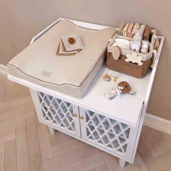 Cam Cam hydrofiele doeken set van drie 70x70 - classic stripes, camel, praline van Cam Cam — afbeelding 3