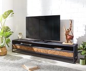 TV-meubel Famke mango teak 200 cm 2 vakken 3 laden Lowboard