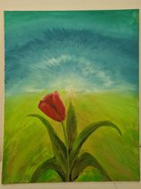 Schilderen, olieverf schilderen, painting, tulpen, tulip, tulp schilderen, olie paint, tulp, kunst.