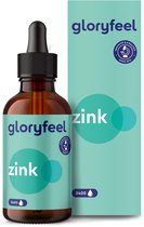 gloryfeel - Zinkdruppels - 100 ml (3400 druppels) - Premium: Vloeibaar zinksulfaat (ionisch zink) - Alcoholvrij en veganistisch