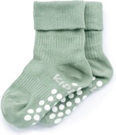 KipKep chaussettes antidérapantes - taille 18-24 mois - Calming Green, vert - Stay Chaussettes - 1 paire - ne s'affaissent pas - Stay-on-Socks - coton biologique