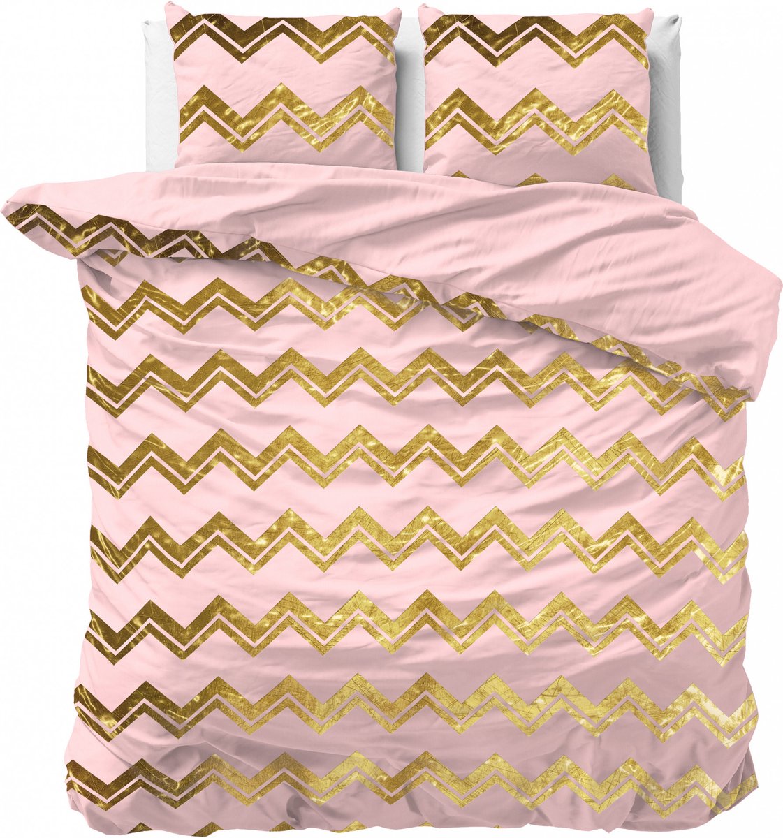 Sleeptime Wave Dekbedovertrek - 240X200/220 + 2 x kussenslopen 60x70 - Roze