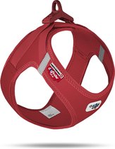 Curli Clasp Vest Harness Clasp Air-Mesh Rouge - Harnais pour chien - 26,7-30,1 cm