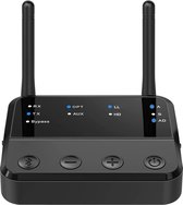 NÖRDIC BT18 Bluetooth 5.2 Ontvanger - DAC - Bluetooth Zender - Dual-link - Draadloos - 3,5 mm, AUX RCA - Qualcomm aptX HD - AptX-LL