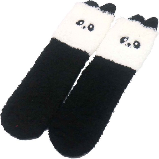 Sokken Fluffy - Panda - Katoen - Uniseks - Schoenmaat 35-40