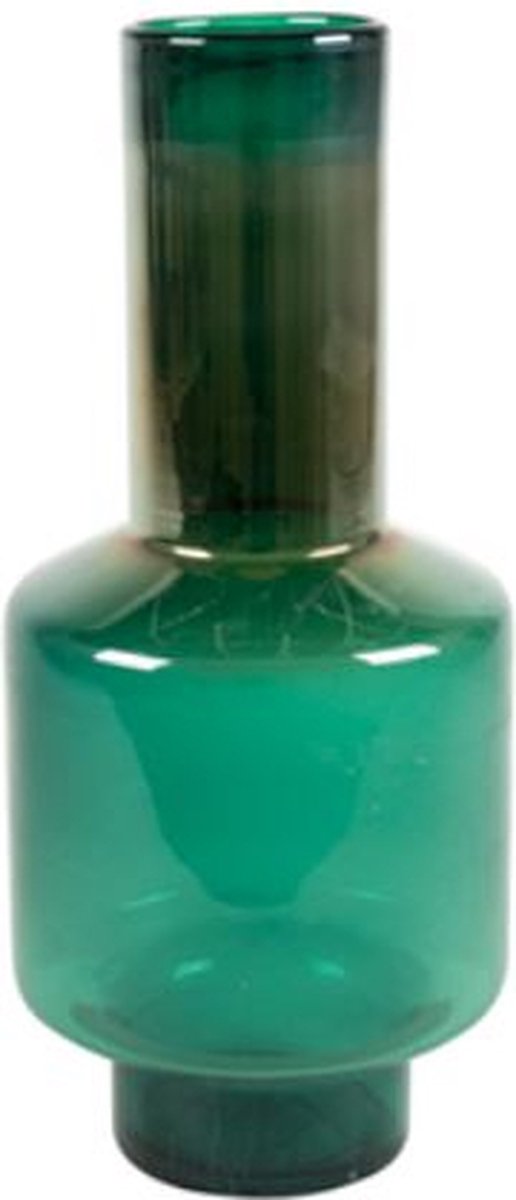 Ter Steege Vaas Glas-Mondgeblazen Groen D 23 cm H 54 cm