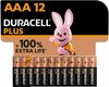 Duracell Plus AAA-batterijen (12 stuks), 1,5V-alkaline batterijen, LR03 MN2400