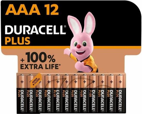 Duracell - NIEUWE AAA Plus Alkaline Batterijen, 1.5V LR03 MN2400, Pak van 12
