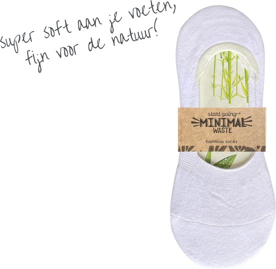 green-goose® Dames Bamboe Footies Wit | 5 Paar | Maat 35-39 | Invisible Socks | Ballerina's | Duurzaam Bamboevezel | Ademend en Superzacht! - Merkloos
