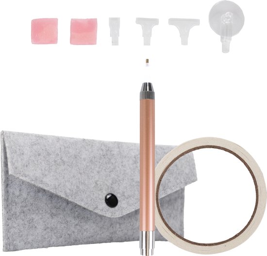 Crafts&Co Peinture de diamants Package Complete - Peinture de diamants Adultes - Stylo, étui, Cire et Roller
