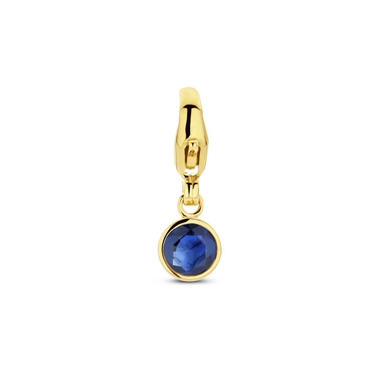 14K geelgoud slotbedel met geboortesteen saffier september 4028176