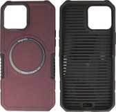 iPhone 12 - 12 Pro MagSafe Hoesje - Shockproof Back Cover - Bordeaux Rood