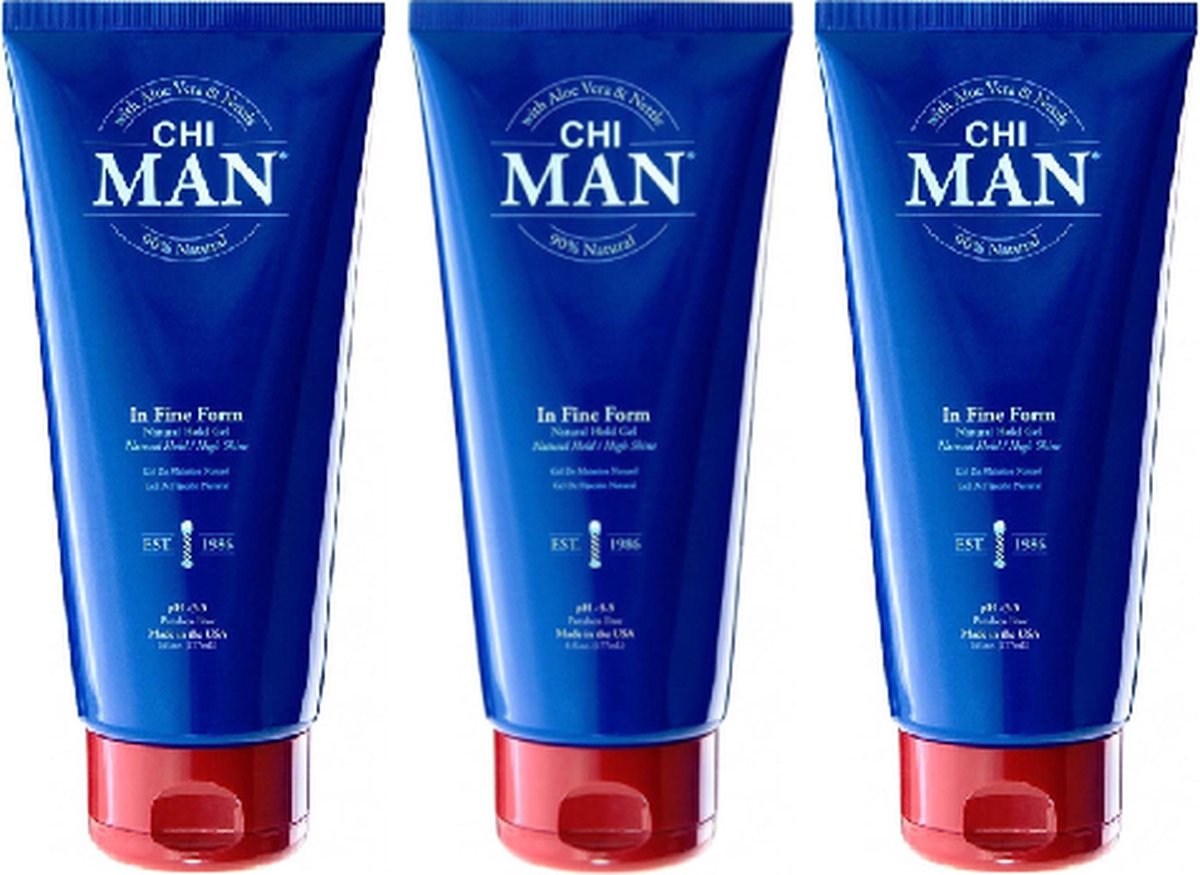 CHI MAN - In Fine Form Natural Hold Gel - 3 x 177ml