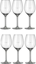 Een set van 12x stuks wijnglazen voor witte en rode wijn Esprit - Witte/rode wijn glazen - Wijn drinken - Wijnglazen van glas