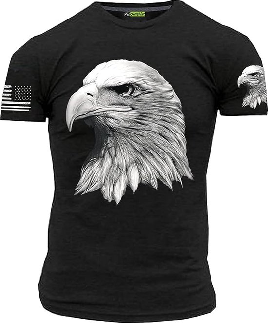 Amerikaans Bald Eagle T-Shirt Heren Patriottisch