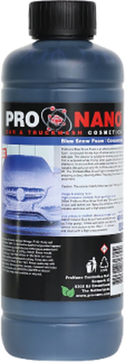 ProNano | Pro Nano Blue Snow Foam 1L | Auto Shampoo | Concentraat | CONTACTLOOS WASSEN! NANO TECHNOLOGIE | voor contactloze, krasvrije reiniging van personenauto's|