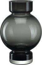 Bolvormige design vaas - luxe glas - bloemenvaas ORURO25 grijs
