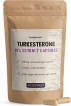 Cupplement - Turkesterone 60 Capsules - 10% Extract Ajuga Turkestanica - 500 MG Per Capsule - Testosteron booster - Sport, Afvallen & Fitness - Supplement - Superfood - Alternatief voor Tongkat Ali