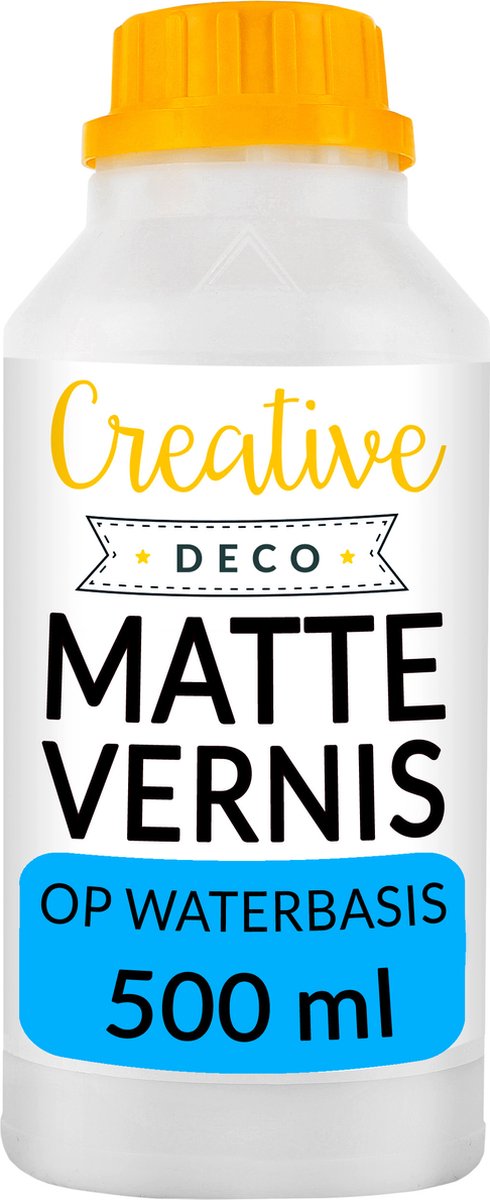 Creative Deco Professionele Acryl Matte Vernis – 500ml – Acrylverf Transparant, Waterbasis