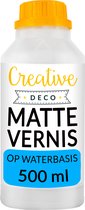 Creative Deco Professional Vernis Acryl Mat - 500ml - Peinture Acrylique Transparente, à Base d'Eau
